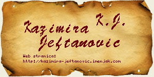 Kazimira Jeftanović vizit kartica